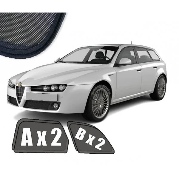 Solskjerm Alfa Romeo 159 STV (2004-2012) (4 stk)