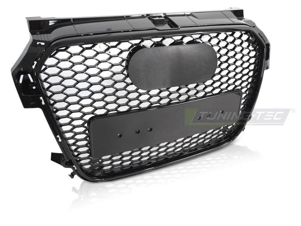 Grill Audi A1 8X (2010–2014) Sport Glossy Svart PDC - GRAU92