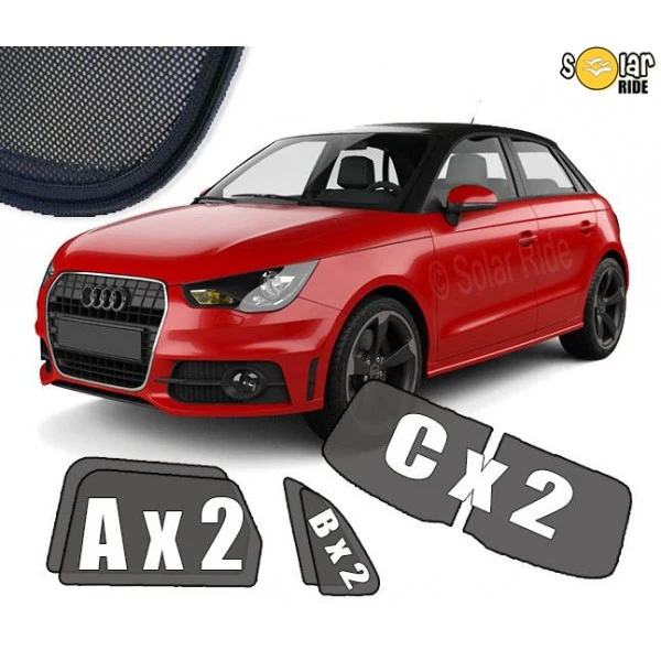 Solskjerm Audi A1 8X Sportback (2010-2018) (6 stk)