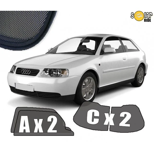 Solskjerm Audi A3 8L (1996-2003) (4 stk)