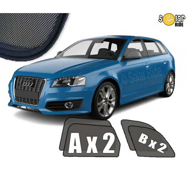 Solskjerm Audi A3 8P Sportback (2003-2013) (4 stk)
