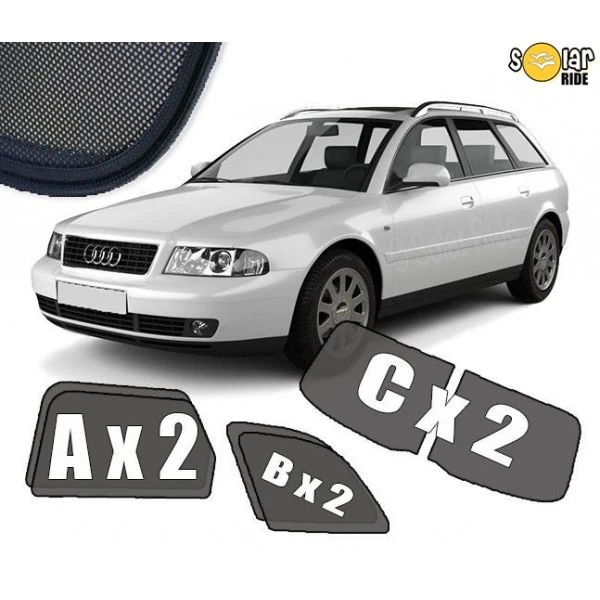 Solskjerm Audi A4 B5 Avant (1994-2001) (6 stk)
