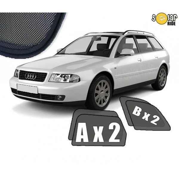 Solskjerm Audi A4 B5 Avant (1994-2001) (4 stk)