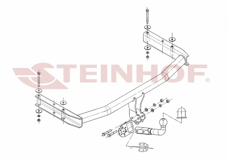 Tilhengerfeste Audi A4 Stasjonsvogn (inkl. Quattro) (2004-2008) – fastmontert | Steinhof