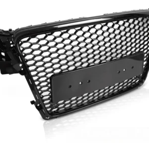 Grill Audi A4 B8 (2008–2011) Sport Glossy Svart med PDC - GRAU97