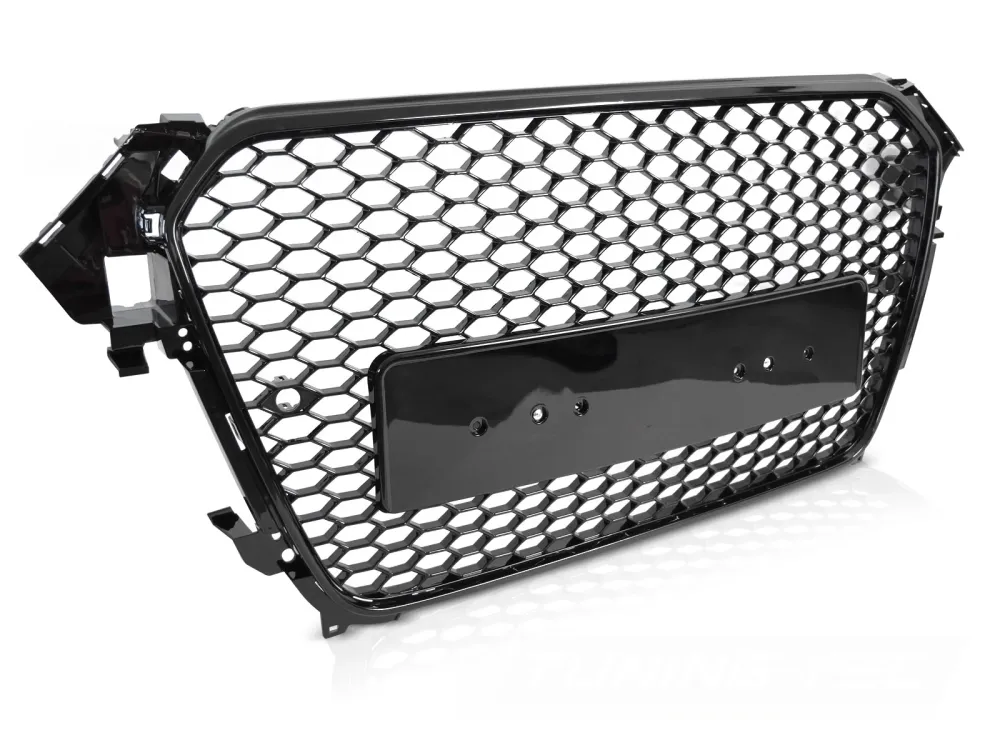 Grill Audi A4 B8 (2012–2015) Sport Glossy Svart PDC - GRAU99