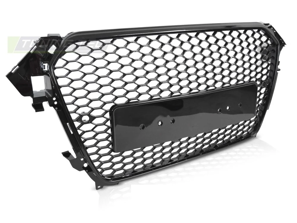 Grill Audi A4 B8 (2012–2015) Sport Glossy Svart PDC - GRAU99