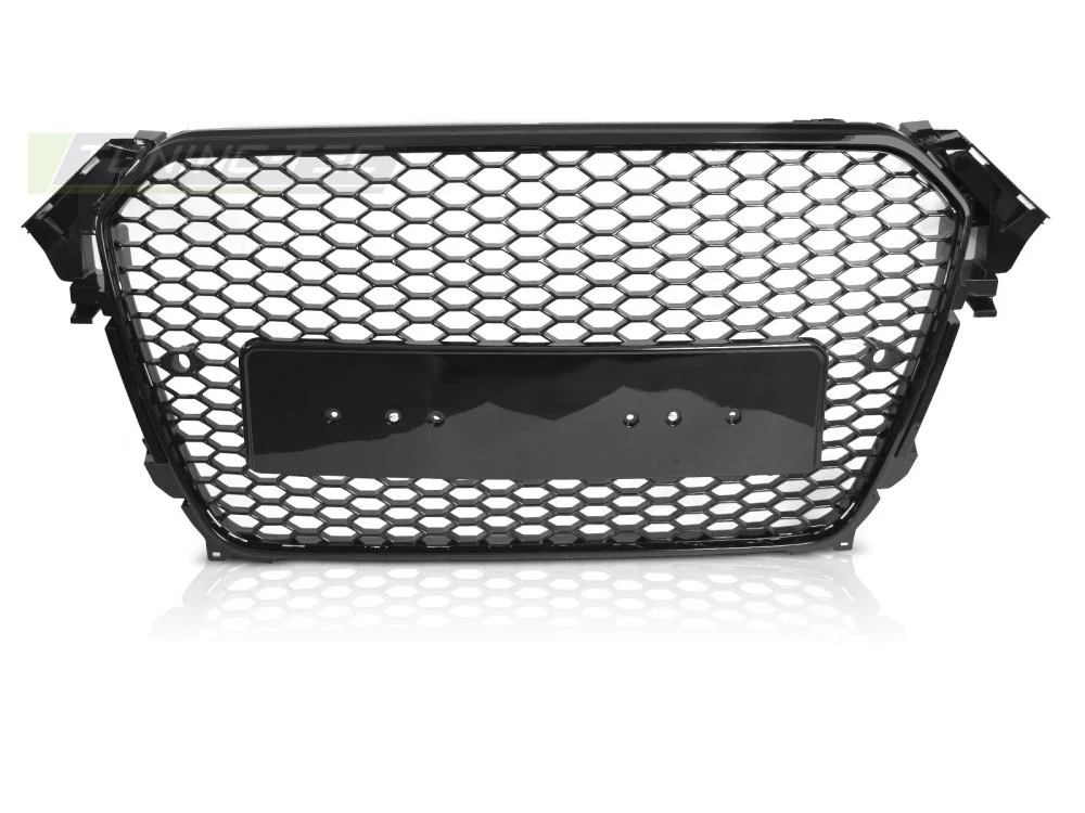 Grill Audi A4 B8 (2012–2015) Sport Glossy Svart PDC - GRAU99