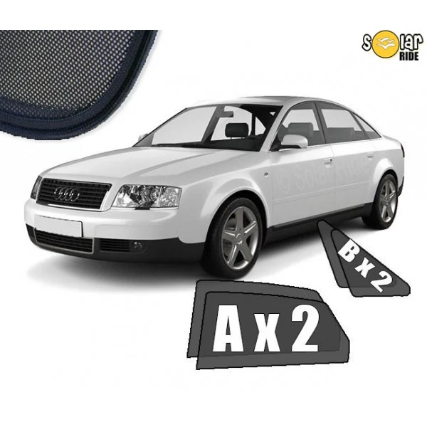 Solskjerm Audi A6 C5 Sedan (1997-2004) (4 stk)