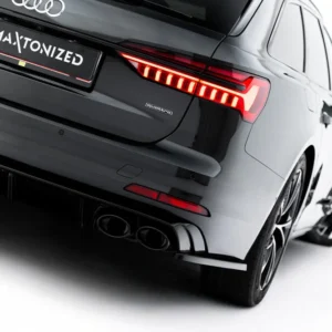 Bakre sidesplittere Audi A6 C8 / C8 Facelift (Sedan/Avant) – ABS Gloss Black