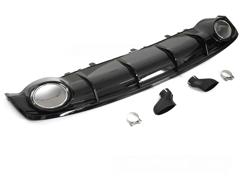 Diffusor Audi A7 C7 Sportback 2014–2018 høyglans svart, dobbelt utløp ZTAU19