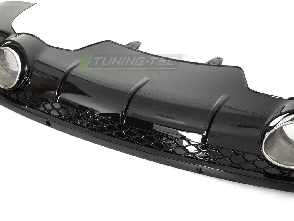 Diffusor Audi Q5 8R 12–16 blank svart, twin outlet PDC – ZTAU23