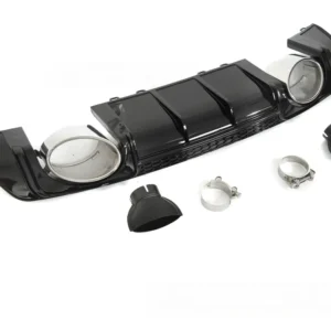 Diffusor Audi TT 8S 14-18 Twin Outlet Glossy Black Sport Style ZTAU29