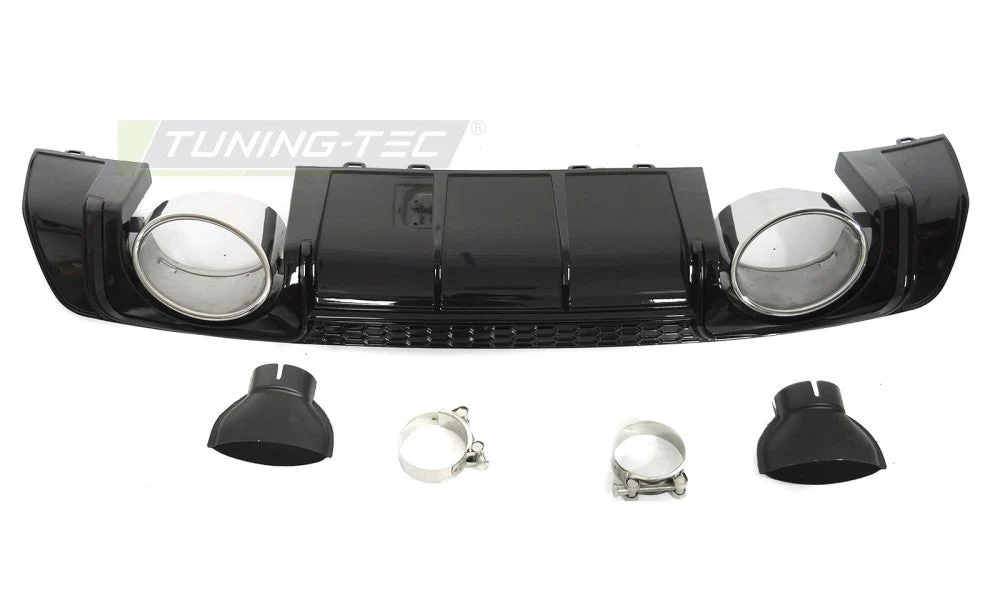 Diffusor Audi TT 8S 14-18 Twin Outlet Glossy Black Sport Style ZTAU29