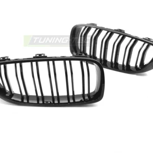 Grill BMW 2-serie F44 / F45 / F36 (2013–2020) Blank Svart Double Bar - GRBML1-F36