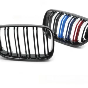 Grill BMW 2-serie F22/F23 2013-2021 Svart Tri-Colour Dobbeltribbe Sport - GRBMH0