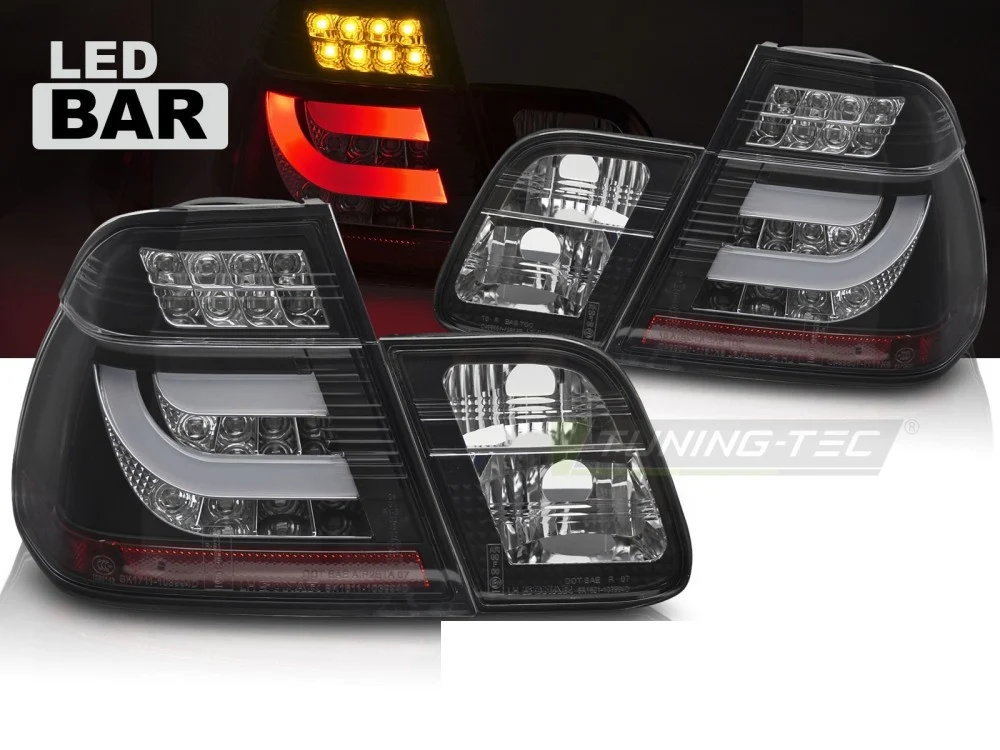 Baklykter BMW 3-serie E46 Sedan 1998-2001 LED Svart - LDBMN7