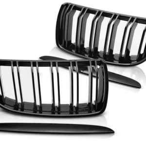 Grill BMW 3-serie E90 E91 2005-2008 Blank Svart Sport - GRBMF7