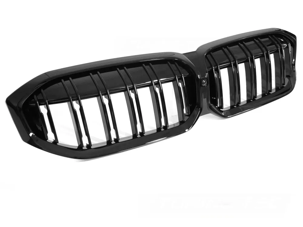 Grill BMW 3-serie G20 Sedan 2018- Blank Svart Dobbelt Stav Sport - GRBMK3
