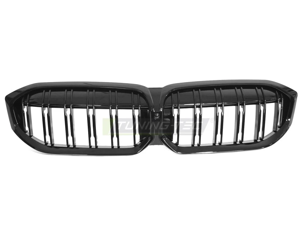 Grill BMW 3-serie G20 Sedan 2018- Blank Svart Dobbelt Stav Sport - GRBMK3