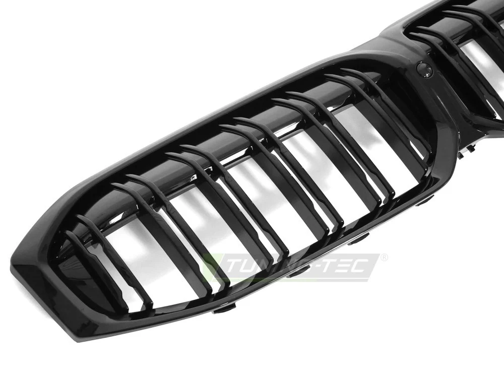 Grill BMW 3-serie G20 Sedan 2018- Blank Svart Dobbelt Stav Sport - GRBMK3