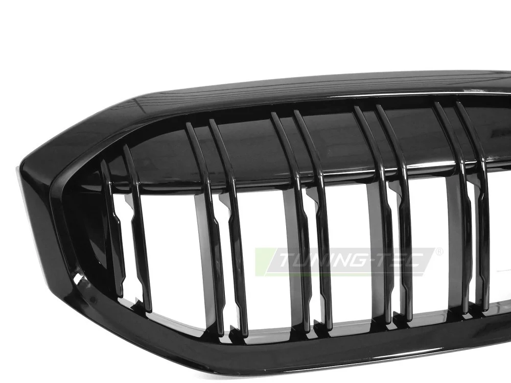 Grill BMW 3-serie G20 Sedan 2018- Blank Svart Dobbelt Stav Sport - GRBMK3