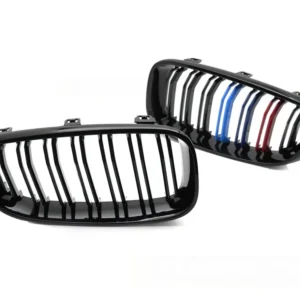 Grill BMW 3 Gran Turismo F34 2013-2017 Glossy Sort Tri-Colour Dobbel Pinne - GRBMR4