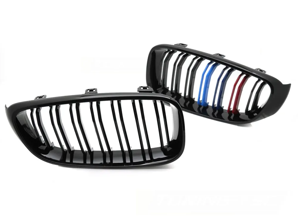 Grill BMW 3 Gran Turismo F34 2013-2017 Glossy Sort Tri-Colour Dobbel Pinne - GRBMR4