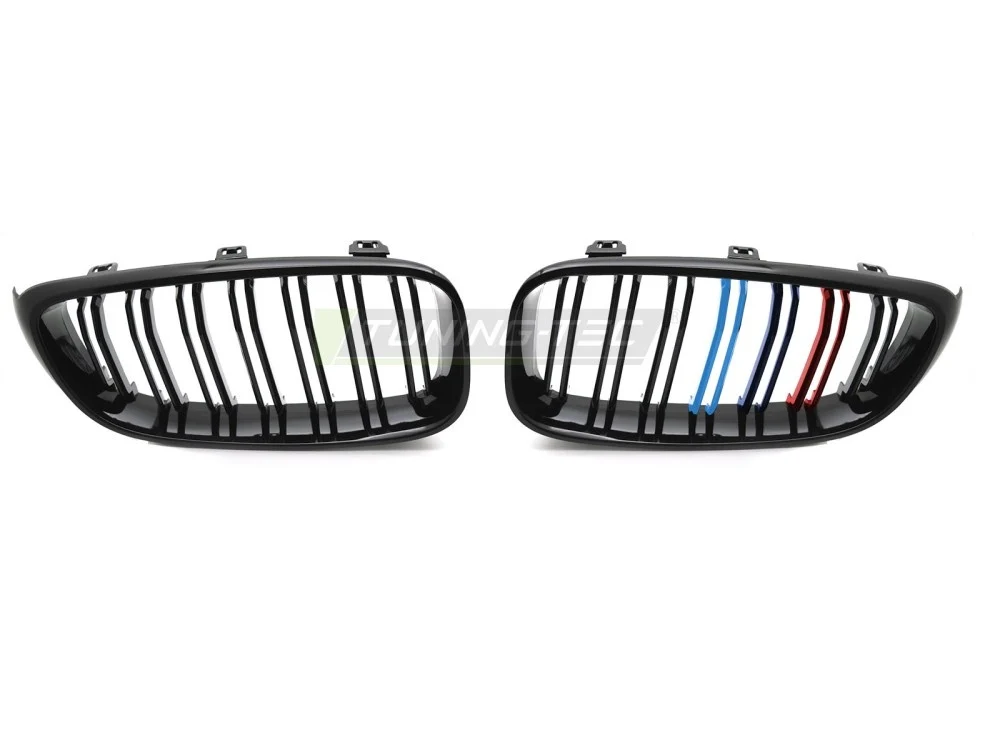 Grill BMW 3 Gran Turismo F34 2013-2017 Glossy Sort Tri-Colour Dobbel Pinne - GRBMR4