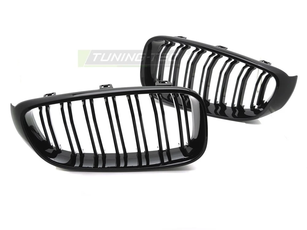 Grill BMW 3 Gran Turismo F34 2013-2017 Blank Svart Dobbel Bar - GRBMR2