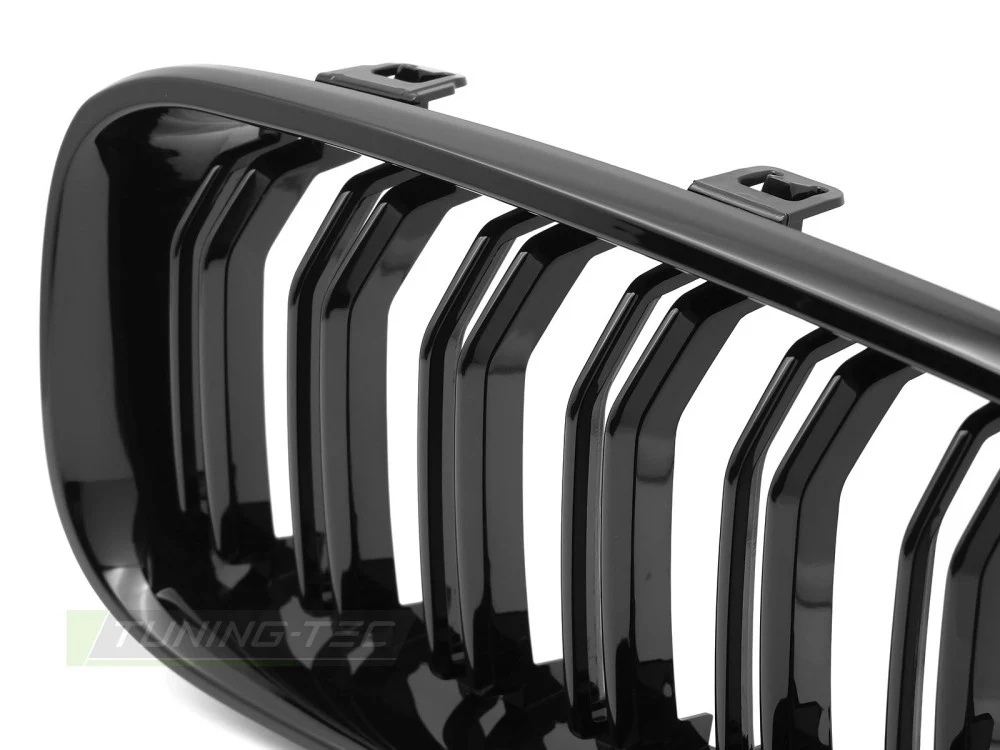 Grill BMW 3 Gran Turismo F34 2013-2017 Blank Svart Dobbel Bar - GRBMR2