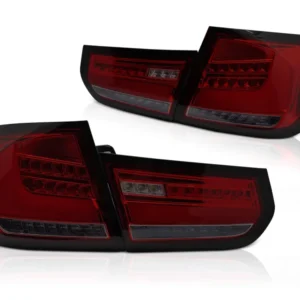 Baklykter BMW 3-Serie F30 (2011–2015) LED Bar Rød Tonet Sekvensiell - LDBMJ6