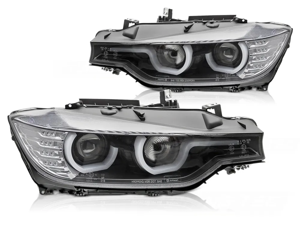 Frontlykter BMW 3-Serie F30/F31 (2011–2015) U-Type HID Svart - LPBML8