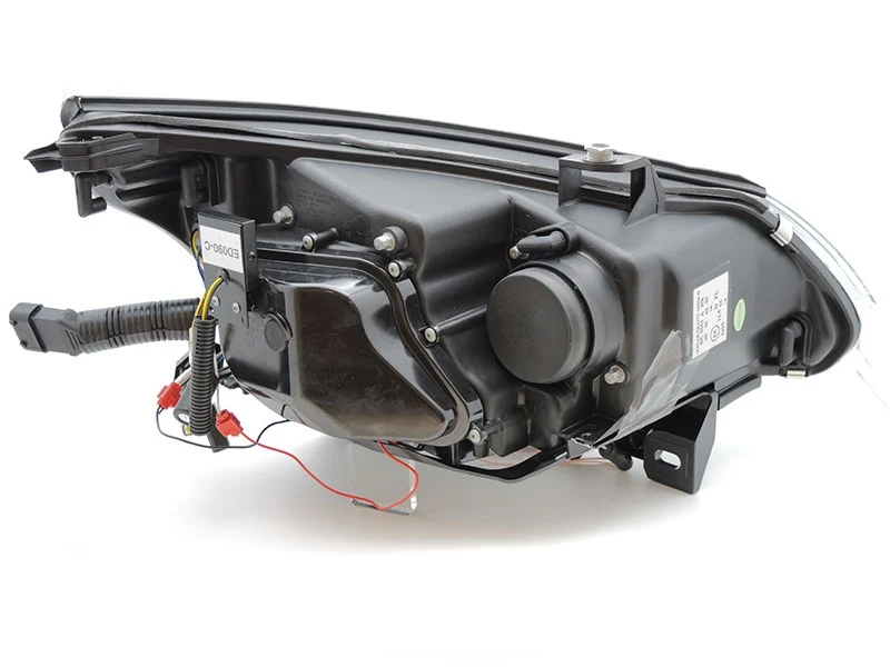 Frontlykter BMW 5-Serie E60/E61 (2005–2007) Xenon D1S CCFL Angel Eyes Svart - LPBMP1
