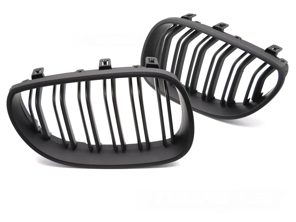 Grill BMW 5 Serie E60/E61 03-10 - Matt Svart Double Bar Sport
