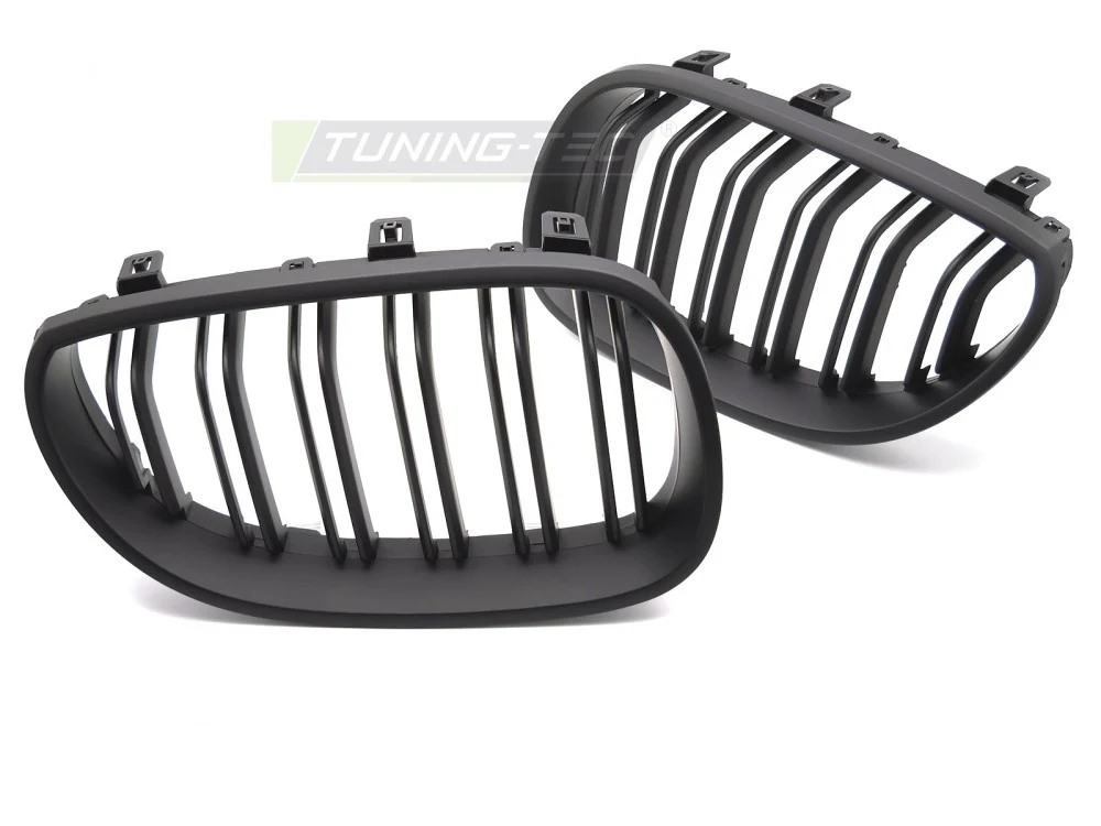 Grill BMW 5 Serie E60/E61 03-10 - Matt Svart Double Bar Sport