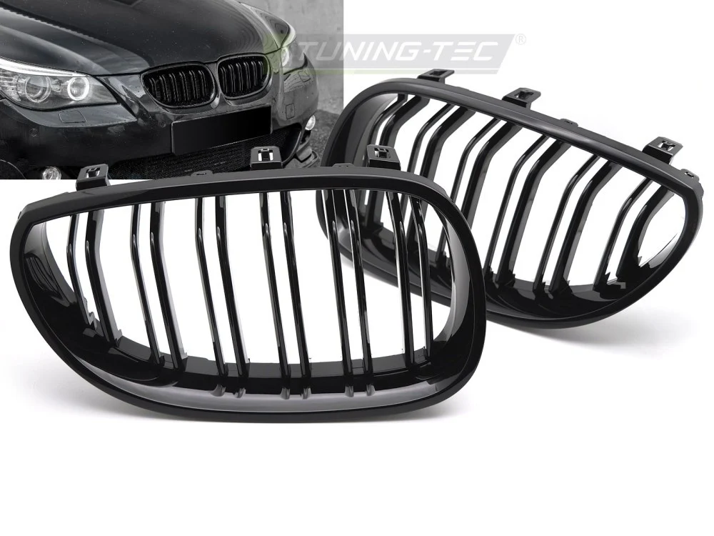 Grill BMW 5 Serie E60/E61 03-10 - Sport Double Bar Glossy Black