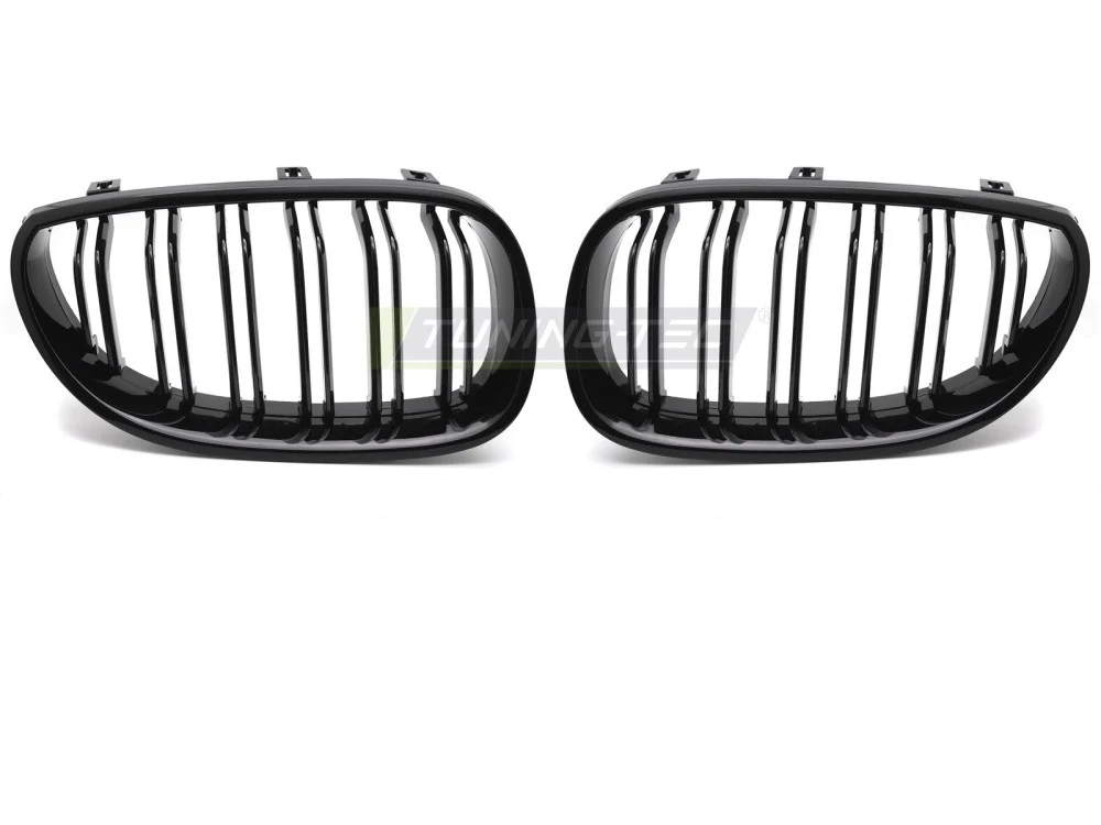 Grill BMW 5 Serie E60/E61 03-10 - Sport Double Bar Glossy Black