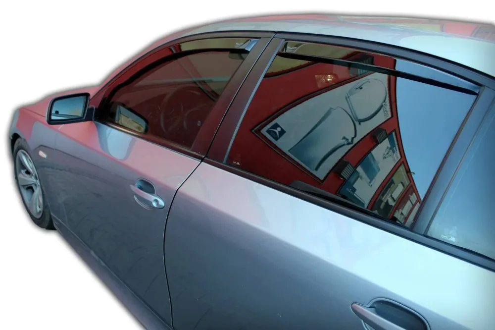 Vindavviser Bmw 5 (E60) Sedan / sett 4 stk. (2003-2010) – PMMA Plexi | Heko