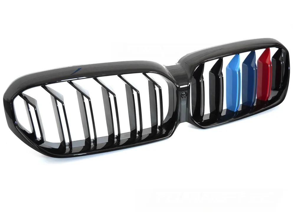 Grill BMW 5 Serie (G30/G31/F90) 17-23 - Tri-Colour Double Bar Glossy Black