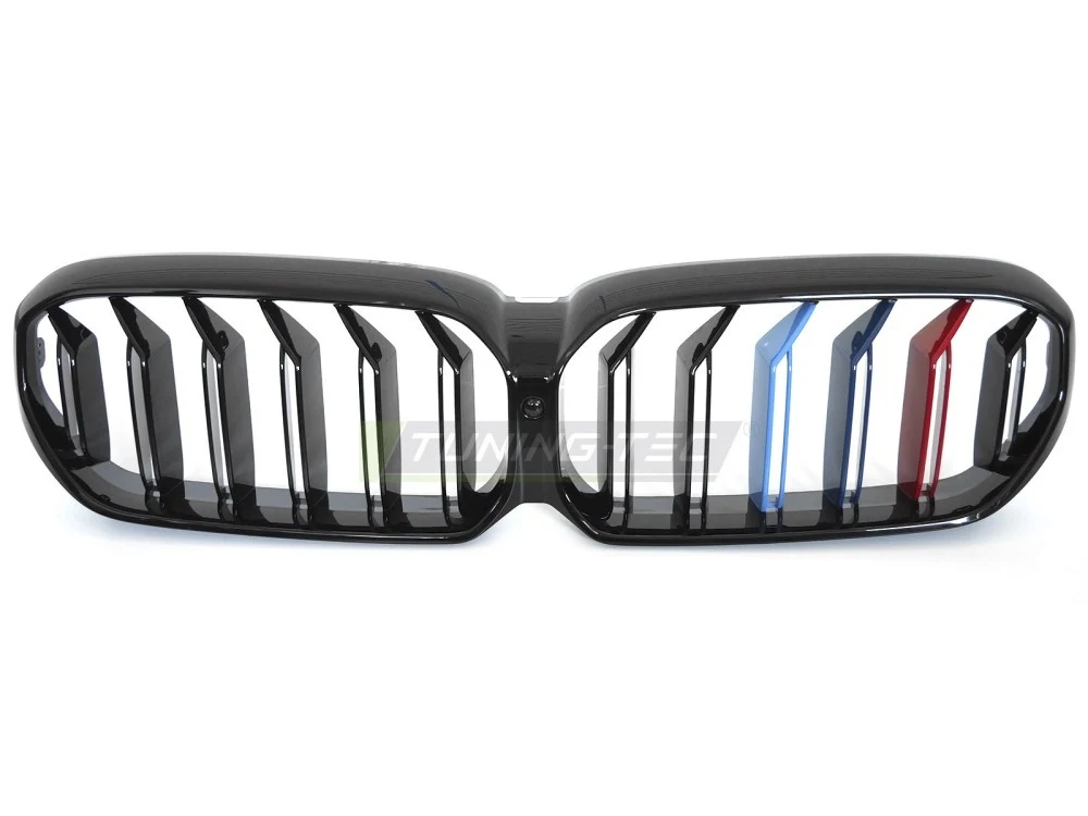 Grill BMW 5 Serie (G30/G31/F90) 17-23 - Tri-Colour Double Bar Glossy Black