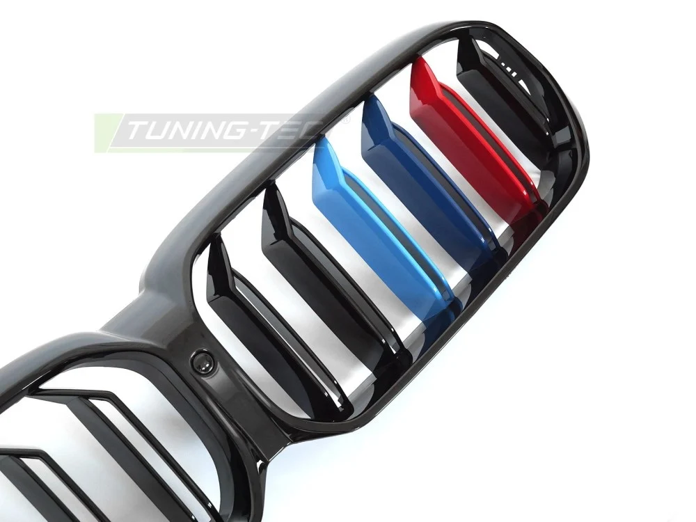 Grill BMW 5 Serie (G30/G31/F90) 17-23 - Tri-Colour Double Bar Glossy Black
