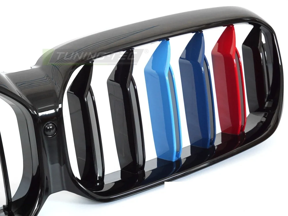 Grill BMW 5 Serie (G30/G31/F90) 17-23 - Tri-Colour Double Bar Glossy Black