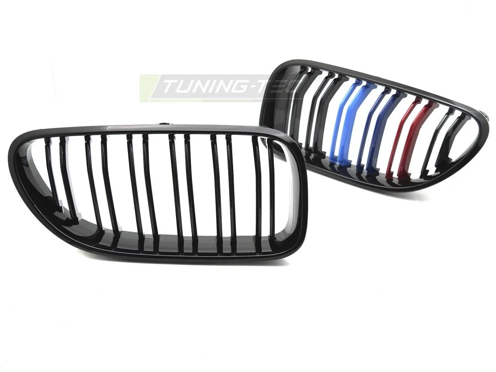 Grill BMW 6-Serie F12/F13 11-18 - Sport Glossy Black Tri-Colour Double Bar