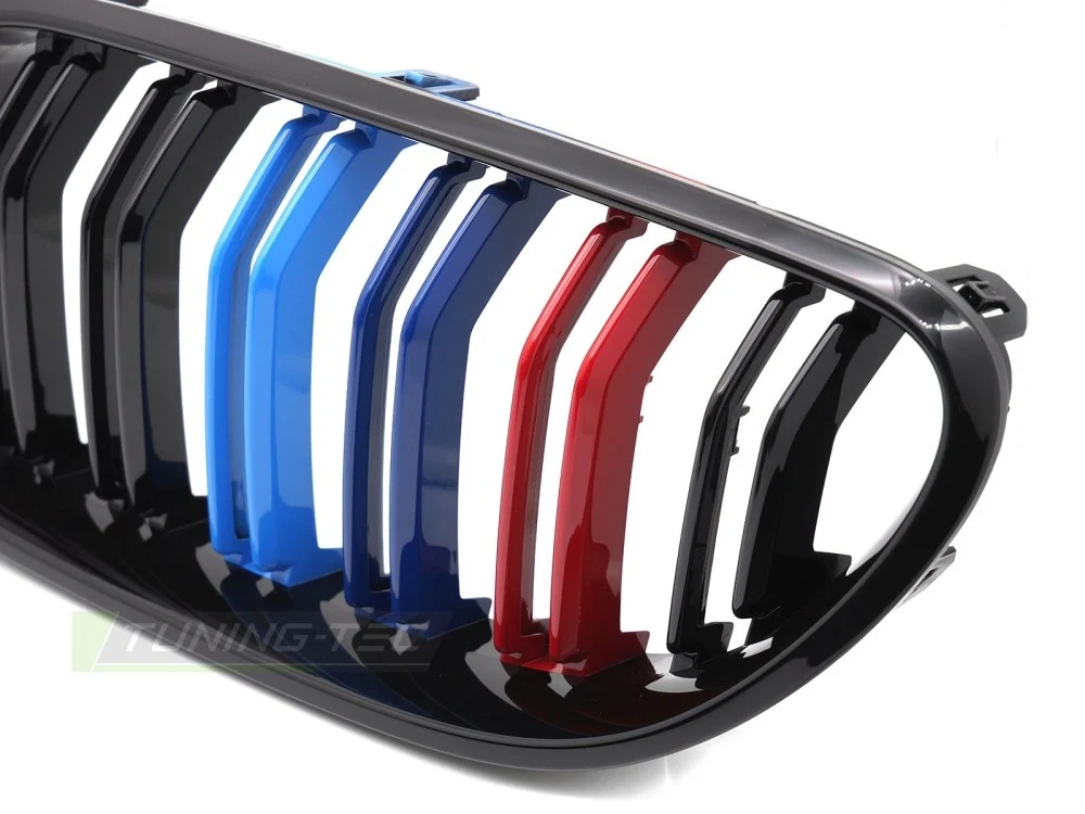 Grill BMW 6-Serie F12/F13 11-18 - Sport Glossy Black Tri-Colour Double Bar