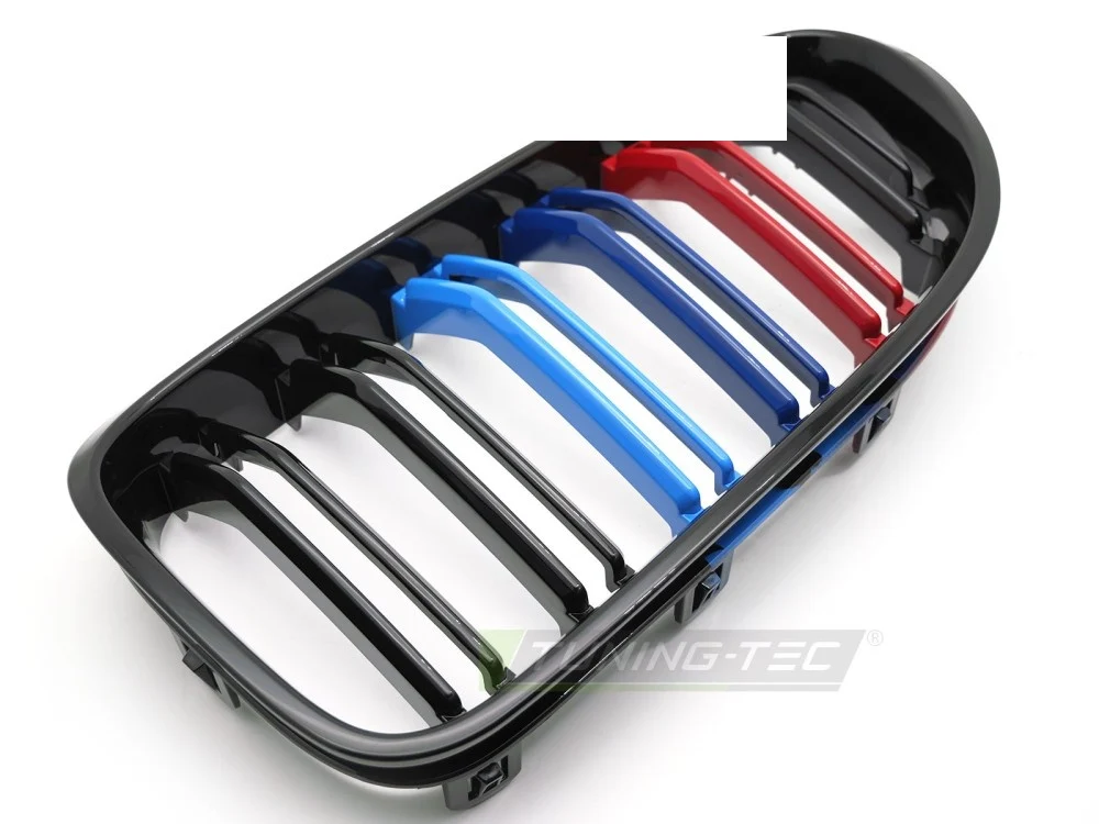 Grill BMW 6-Serie F12/F13 11-18 - Sport Glossy Black Tri-Colour Double Bar