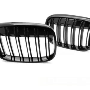 Grill BMW X1 F48 (2015–2020) Sport Double Bar Glossy Svart - GRBMU3