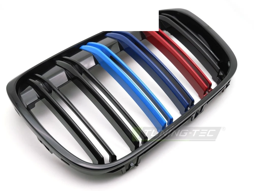 Grill BMW X1 F48 (2015–2020) Sport Glossy Svart Tri-Color Dobbel - GRBMU5