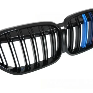 Grill BMW X1 F48 LCI (2020–2022) Sport Glossy Svart Tri-Color Double Bar - GRBMU8
