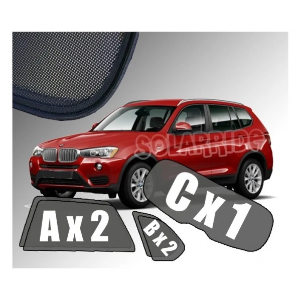 Solskjerm Bmw X3 (F25) (2010-2017) (5 stk)